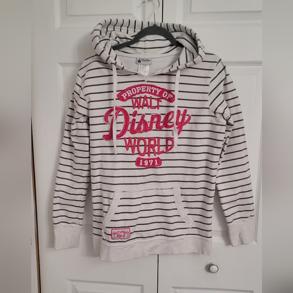 Disney Parks Authentic Label with Black Text L Hoodie Sweatshirt